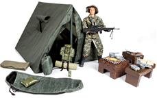 Sotilaiden telttaleiri 1:6 Toimintafiguuri 30,5cm