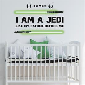 Star Wars ''I AM A JEDI, Like my father before me'' seinätarra-3