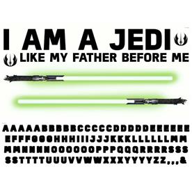 Star Wars ''I AM A JEDI, Like my father before me'' seinätarra-4