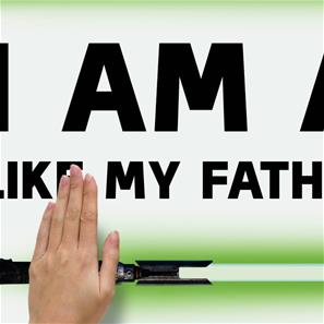 Star Wars ''I AM A JEDI, Like my father before me'' seinätarra-6