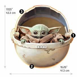 Star Wars Mandalorian - Maalattu Baby Yoda - seinätarrat-3