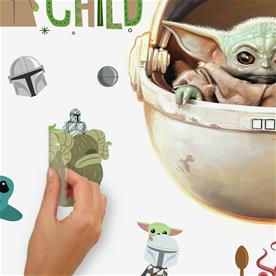 Star Wars Mandalorian - Maalattu Baby Yoda - seinätarrat-5