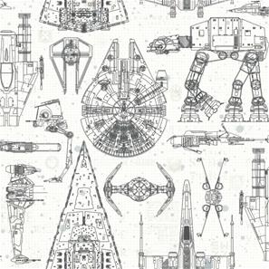 Stars Wars Blueprint tapettirulla 52,07 x 503 cm-10