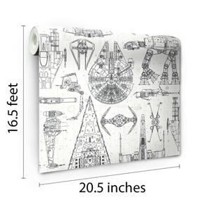Stars Wars Blueprint tapettirulla 52,07 x 503 cm-9