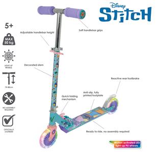 Stitch kokoontaitettava potkulauta, valopyörät-8
