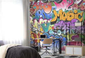 Street Graffiti tapetti 243 x 203 cm