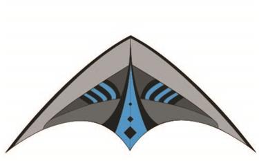Stunt Air Glider 120 leija, 2 siimaa (alkaen 6v) 120 cm