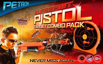  Sureshot Pistooli + maalitaulu lapsille sis. 6 nuolta-2