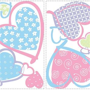 Sydämet Seinätarrat-3