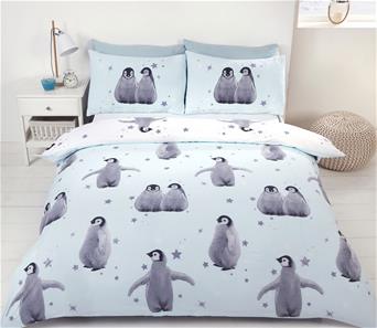 Tähtipingviinit Vuodevaatteet, vihreä/sininen