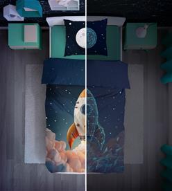 Teenager Rocket vuodevaatteet 140x200 cm - 100 % puuvillaa-2