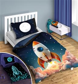 Teenager Rocket vuodevaatteet 140x200 cm - 100 % puuvillaa-3