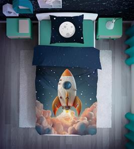 Teenager Rocket vuodevaatteet 140x200 cm - 100 % puuvillaa-4