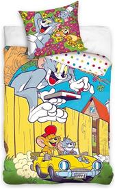 Tom & Jerry vuodevaatteet 150 x 210 cm - 100 prosenttia puuvillaa.