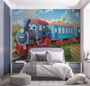 Traintastic Juna tapetti 243 x 203 cm