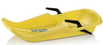 Twister Pulkka / kelkka käsijarruilla, keltainen