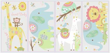 Vauva eläin Seinätarrat-3