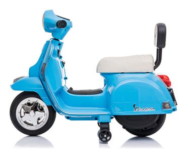 Vespa PX150 6V sähköskootteri lapsille, Sininen-2