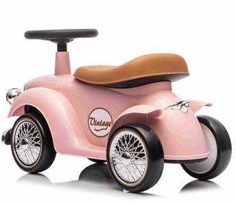 Vintage Classic Retro potkuauto, vaaleanpunainen-3