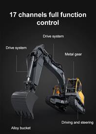 Volvo EC160E Täysimittainen metalli RC-kaivinkone 1:16 2.4G/APP-5