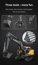 Volvo EC160E Täysimittainen metalli RC-kaivinkone 1:16 2.4G/APP-8