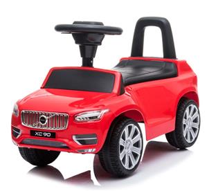 Volvo XC90 Potkuauto nahkaistuimella, punainen