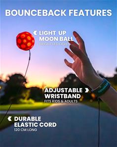 Waboba ''Moon Ball LED Bounceback x Moonshine'' pomppupallo-4