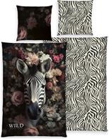Wild Flowers Zebra vuodevaatteet 140 x 200 cm – 100% puuvillaa