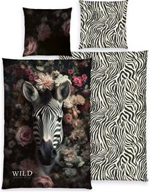 Wild Flowers Zebra vuodevaatteet 140 x 200 cm – 100% puuvillaa