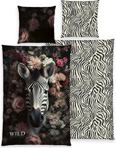 Wild Flowers Zebra vuodevaatteet 140 x 200 cm – 100% puuvillaa