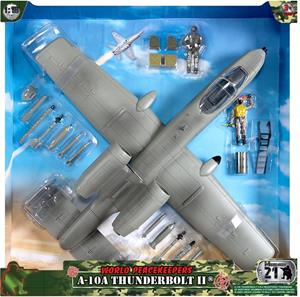 World Peacekeepers 1:18 A-10A Thunderbolt II -hävittäjäkone ja 2 hahmoa-2
