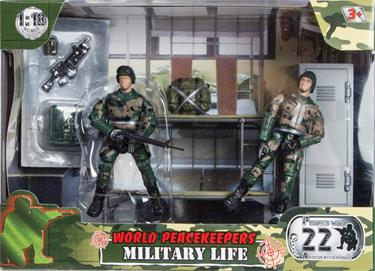 World Peacekeepers 1:18 Armeija kerrossänky sis. 2 hahmoa-2