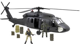 World Peacekeepers 1:18 Black Hawk sotilashelikopteri ja 2 hahmoa