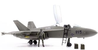 World Peacekeepers 1:18 Boeing F/A-18 Hornet hävittäjä sis. 2 lentäjää.