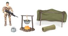 World Peacekeepers 1:18 sotilas figuuri+ leiri