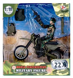 World Peacekeepers 1:18 sotilashahmo + maastopyörä-2
