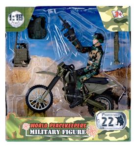 World Peacekeepers 1:18 sotilashahmo + maastopyörä-2
