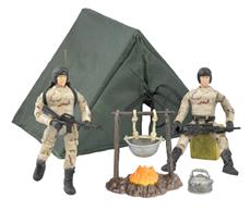 World Peacekeepers 1:18 sotilasleiri sis. 2 hahmoa