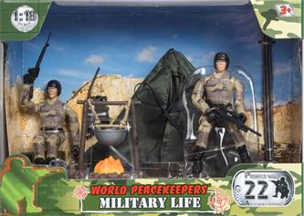 World Peacekeepers 1:18 sotilasleiri sis. 2 hahmoa-2