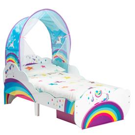 Yksisarvinen ja sateenkaari Juniorsänky, katos + säilytystila-10