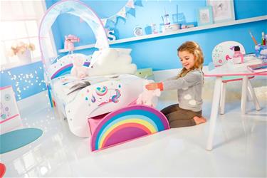 Yksisarvinen ja sateenkaari Juniorsänky, katos + säilytystila-11