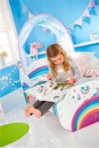 Yksisarvinen ja sateenkaari Juniorsänky, katos + säilytystila-12