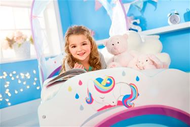 Yksisarvinen ja sateenkaari Juniorsänky, katos + säilytystila-13