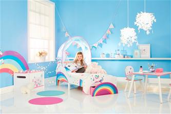 Yksisarvinen ja sateenkaari Juniorsänky, katos + säilytystila-14