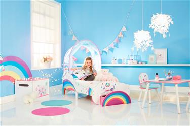 Yksisarvinen ja sateenkaari Juniorsänky, katos + säilytystila-14