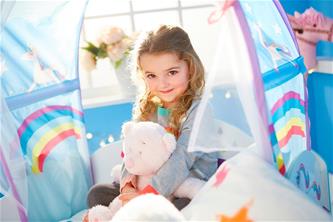 Yksisarvinen ja sateenkaari Juniorsänky, katos + säilytystila-16