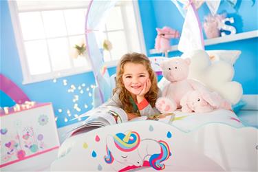 Yksisarvinen ja sateenkaari Juniorsänky, katos + säilytystila-20