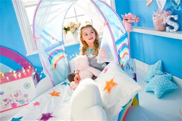 Yksisarvinen ja sateenkaari Juniorsänky, katos + säilytystila-22