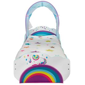 Yksisarvinen ja sateenkaari Juniorsänky, katos + säilytystila-9