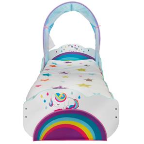 Yksisarvinen ja sateenkaari Juniorsänky, katos + säilytystila-9